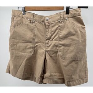 Glora Vanderbilt Khaki Shorts Womens 12 Mid Rise Stretch Casual Classic Summer